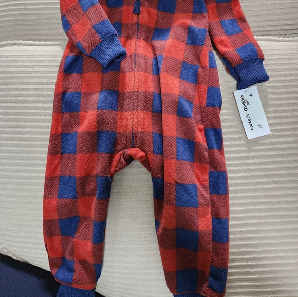 Nwt 12m carters fleece zip up - Picture 2 of 3